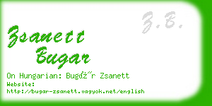 zsanett bugar business card